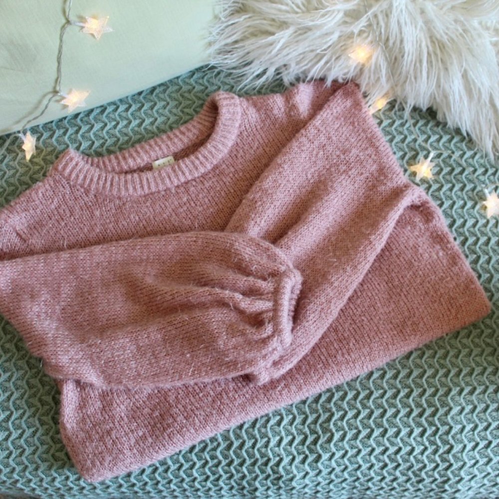 A New Day Blush Pink Shaggy Sweater